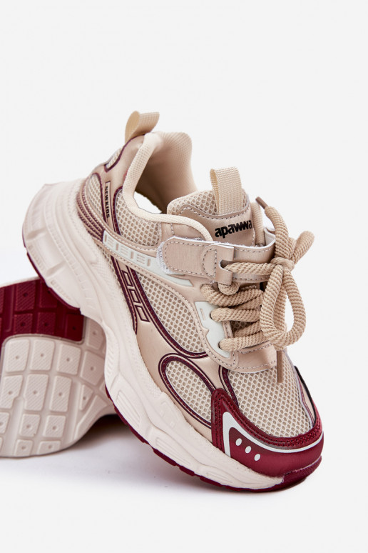  modeļa apavi Bērnu apavi ar masīvu zoli Zelta krāsas Xairana