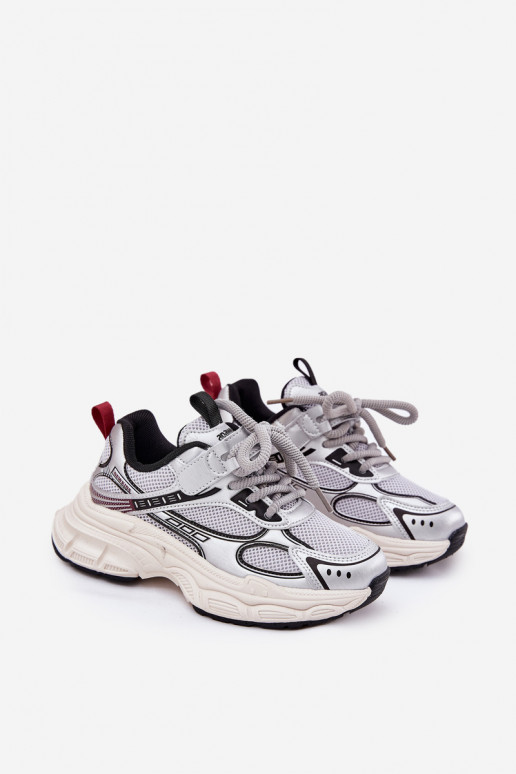  modeļa apavi Bērnu apavi ar masīvu zoli Sudraba krāsas Xairana