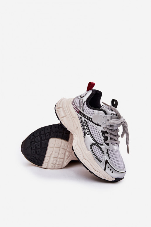  modeļa apavi Bērnu apavi ar masīvu zoli Sudraba krāsas Xairana