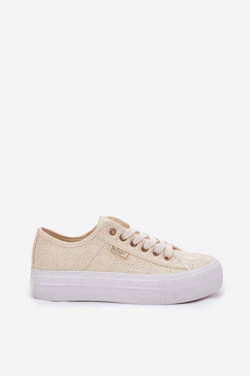 sieviešu puszābaki ar mežģīnēm Lee Cooper LCW-25-31-3440L smilšu krāsas sieviešu puszābaki ar mežģīnēm Lee Cooper LCW-25-31-3440L smilšu krāsas