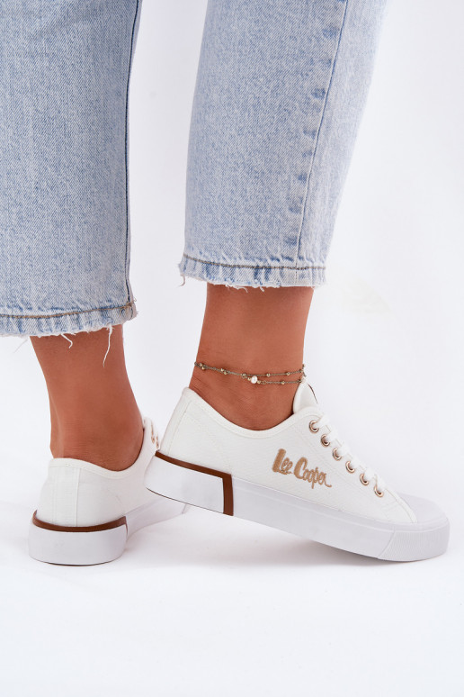 brīvā laika apavi Auduma  Lee Cooper LCW-25-31-3428L baltas krāsas brīvā laika apavi Auduma  Lee Cooper LCW-25-31-3428L baltas krāsas