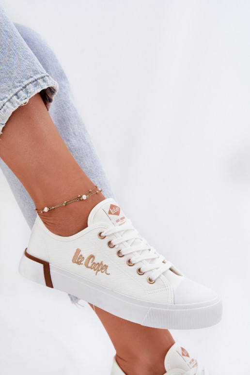 brīvā laika apavi Auduma  Lee Cooper LCW-25-31-3428L baltas krāsas brīvā laika apavi Auduma  Lee Cooper LCW-25-31-3428L baltas krāsas