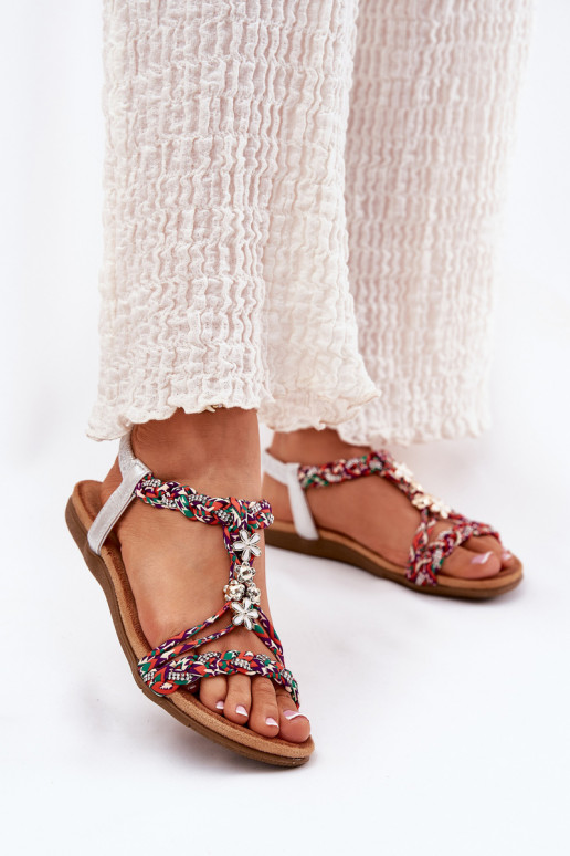 līdzenas zoles basenes Z Plecionymi Paskami I Przypinkami Artiker 54C1322 Dažādu krāsu