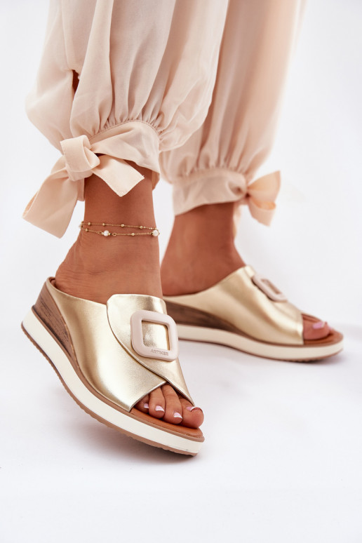 Sieviešu čības Artiker 56C2146 Zelta krāsas