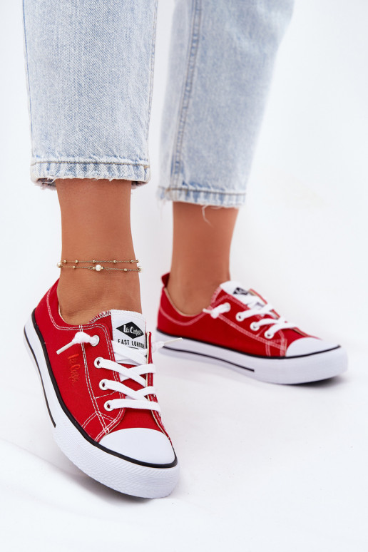 Auduma sieviešu puszābaki Lee Cooper LCW-25-02-3298L sarkanas krāsas Auduma sieviešu puszābaki Lee Cooper LCW-25-02-3298L sarkanas krāsas