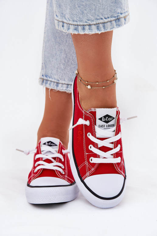 Auduma sieviešu puszābaki Lee Cooper LCW-25-02-3298L sarkanas krāsas Auduma sieviešu puszābaki Lee Cooper LCW-25-02-3298L sarkanas krāsas