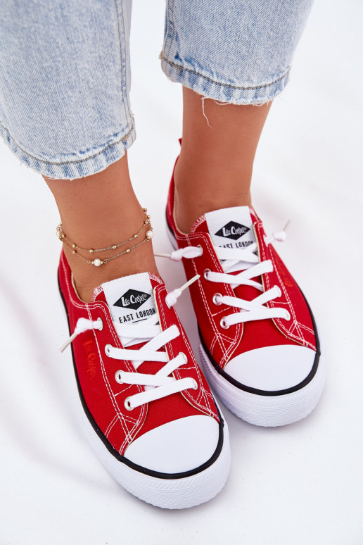 Auduma sieviešu puszābaki Lee Cooper LCW-25-02-3298L sarkanas krāsas Auduma sieviešu puszābaki Lee Cooper LCW-25-02-3298L sarkanas krāsas