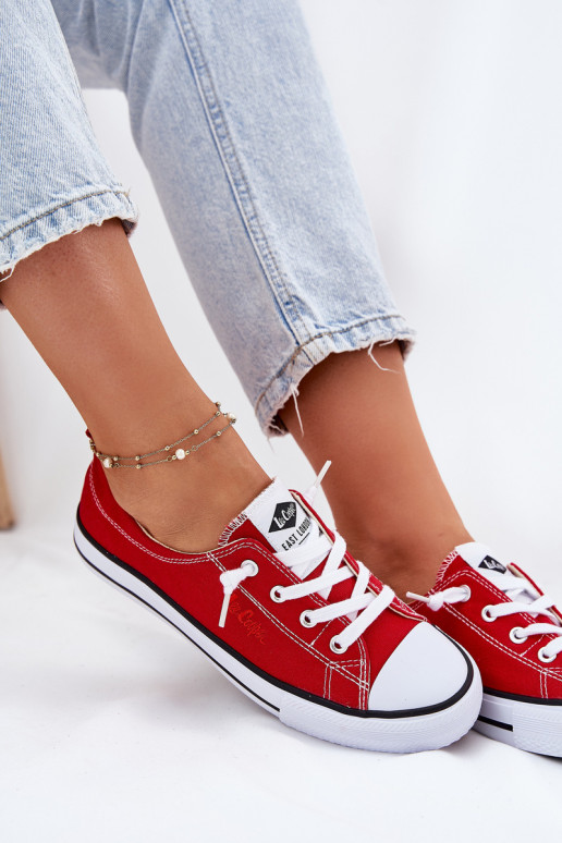 Auduma sieviešu puszābaki Lee Cooper LCW-25-02-3298L sarkanas krāsas Auduma sieviešu puszābaki Lee Cooper LCW-25-02-3298L sarkanas krāsas