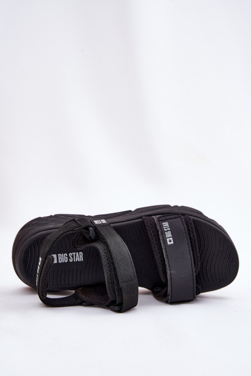 Sportiska stila Sieviešu basenes ar platformu Big Star RR274A077 Melns