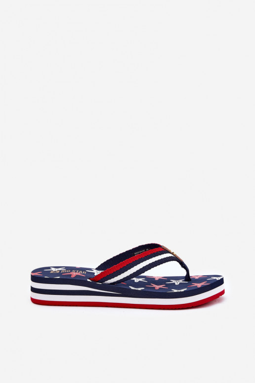 Čības modernas iešļūcenes   Big Star RR274A127 tumši zilas krāsas