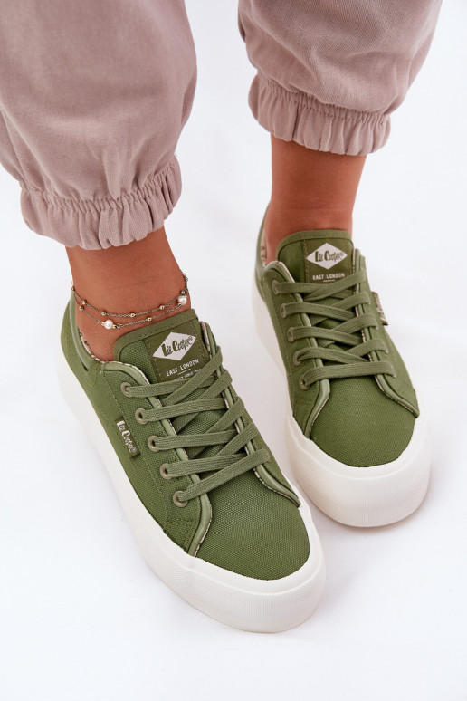sieviešu puszābaki ar platformu Lee Cooper LCW-25-31-3449L Zaļas krāsas sieviešu puszābaki ar platformu Lee Cooper LCW-25-31-3449L Zaļas krāsas