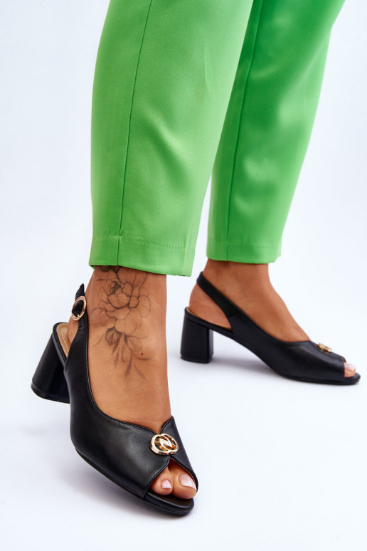    Elegantas augstpapēžu sandales Melns Hette