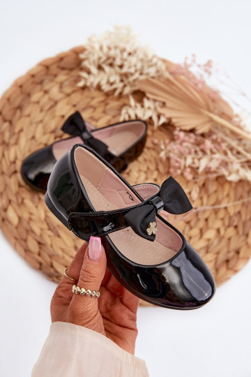 balerīnas   Bērnu apavi Laque ar bantītēm ar lipīgām aizdarēm Melns Kocia 2