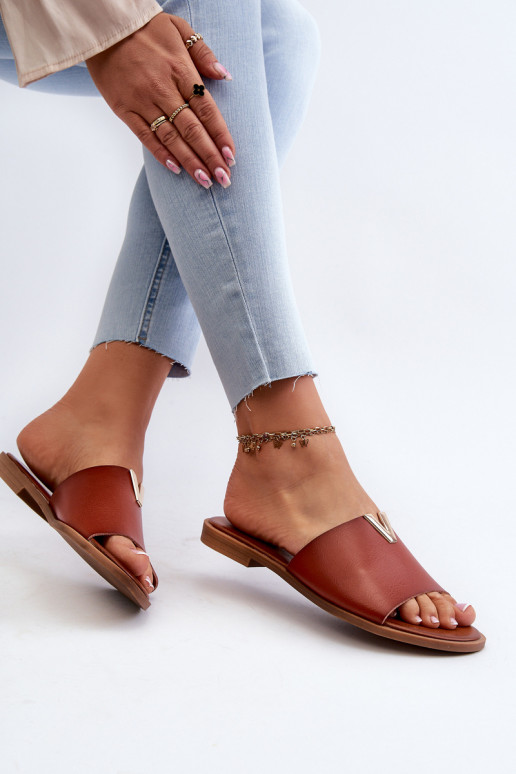 sieviešu čības Eko   ar platiem papēžiem brūnas krāsas Maliha sieviešu čības Eko   ar platiem papēžiem brūnas krāsas Maliha