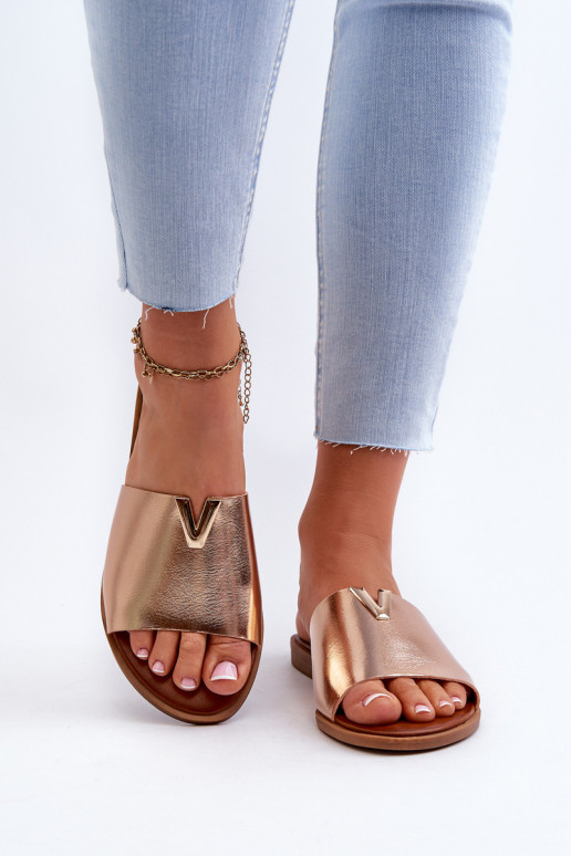 sieviešu čības Eko   ar platiem papēžiem Zelta krāsas Maliha sieviešu čības Eko   ar platiem papēžiem Zelta krāsas Maliha