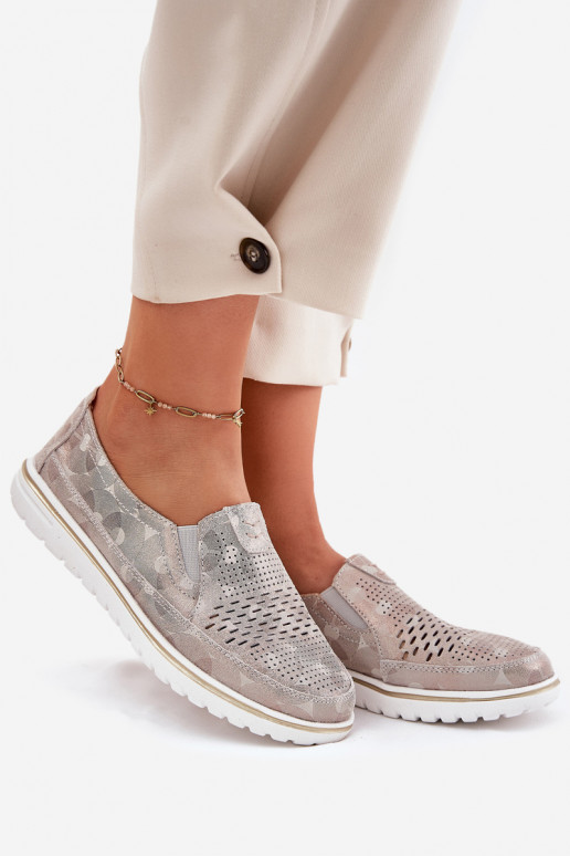 zamšādas apavi smilšu krāsas-Zelta krāsas Inez