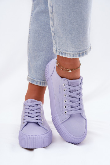 Auduma sieviešu puszābaki Big Star RR274406 Violeta krāsa 2