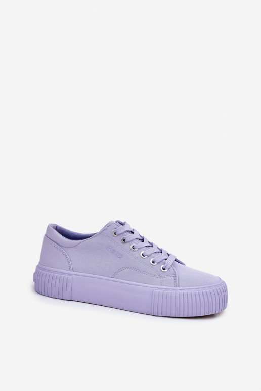 Auduma sieviešu puszābaki Big Star RR274406 Violeta krāsa Auduma sieviešu puszābaki Big Star RR274406 Violeta krāsa