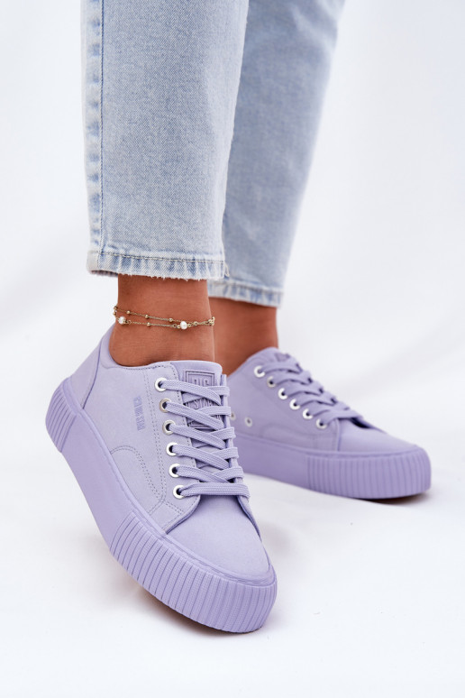 Auduma sieviešu puszābaki Big Star RR274406 Violeta krāsa Auduma sieviešu puszābaki Big Star RR274406 Violeta krāsa