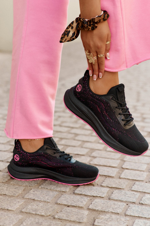 Sneaker tipa sporta apavi ar platformu Big Star RR274523 HI-POLY SYSTEM melnā krāsā Sneaker tipa sporta apavi ar platformu Big Star RR274523 HI-POLY SYSTEM melnā krāsā
