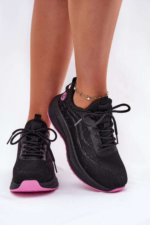 Sneaker tipa sporta apavi ar platformu Big Star RR274523 HI-POLY SYSTEM melnā krāsā Sneaker tipa sporta apavi ar platformu Big Star RR274523 HI-POLY SYSTEM melnā krāsā