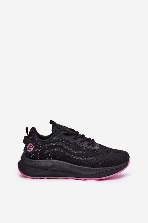 Sneaker tipa sporta apavi ar platformu Big Star RR274523 HI-POLY SYSTEM melnā krāsā Sneaker tipa sporta apavi ar platformu Big Star RR274523 HI-POLY SYSTEM melnā krāsā