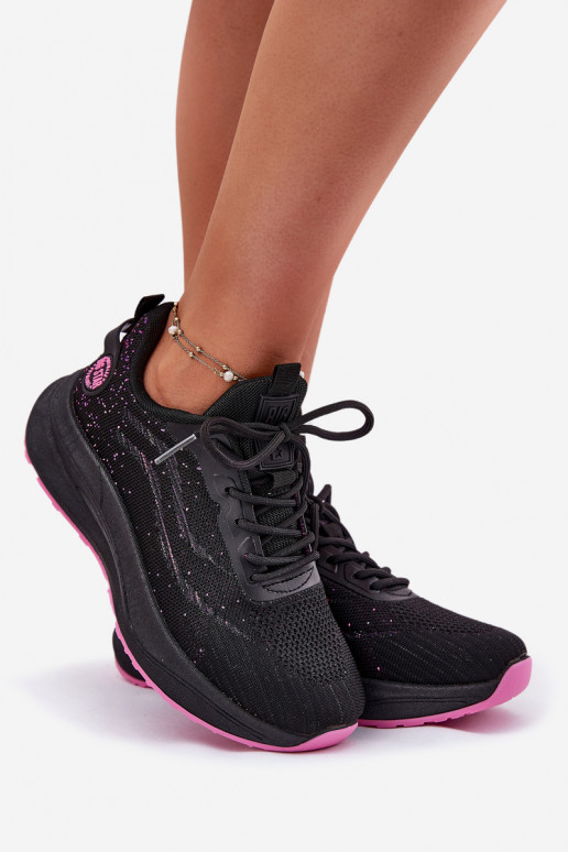 Sneaker tipa sporta apavi ar platformu Big Star RR274523 HI-POLY SYSTEM melnā krāsā Sneaker tipa sporta apavi ar platformu Big Star RR274523 HI-POLY SYSTEM melnā krāsā