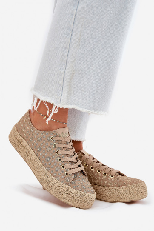 Rakstaini brīvā laika apavi ar platformu Lee Cooper LCIN-25-08-3646L haki krāsā Rakstaini brīvā laika apavi ar platformu Lee Cooper LCIN-25-08-3646L haki krāsā