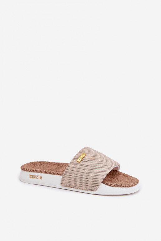 sieviešu čības Big Star RR274A102 smilšu krāsas sieviešu čības Big Star RR274A102 smilšu krāsas