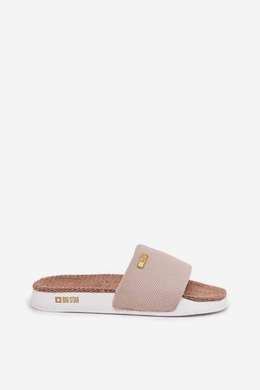 sieviešu čības Big Star RR274A102 smilšu krāsas sieviešu čības Big Star RR274A102 smilšu krāsas