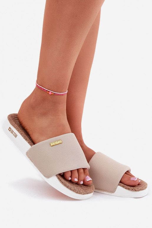 sieviešu čības Big Star RR274A102 smilšu krāsas sieviešu čības Big Star RR274A102 smilšu krāsas