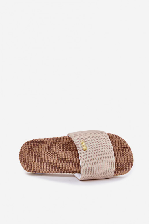 sieviešu čības Big Star RR274A102 smilšu krāsas sieviešu čības Big Star RR274A102 smilšu krāsas