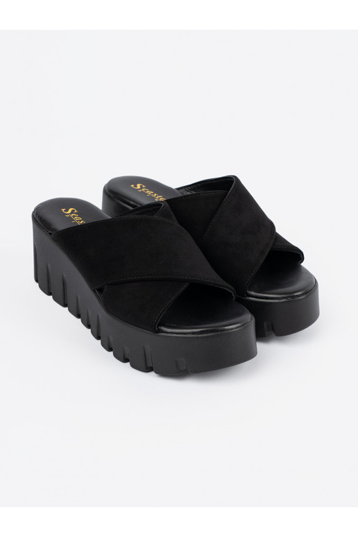 zamšādas čības    Melnas krāsas zamšādas čības    Melnas krāsas