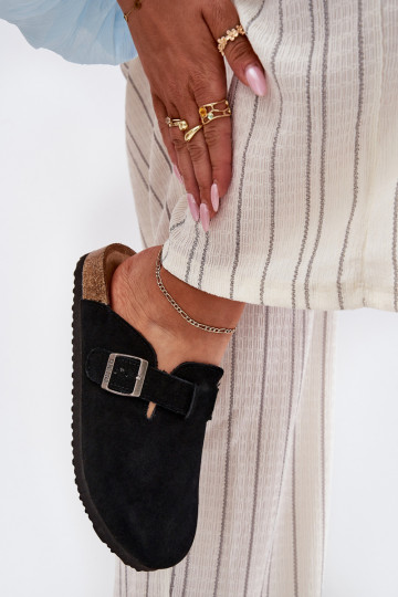 zamšādas čības   ar sprādzēm Big Star RR274A384 Melns 2