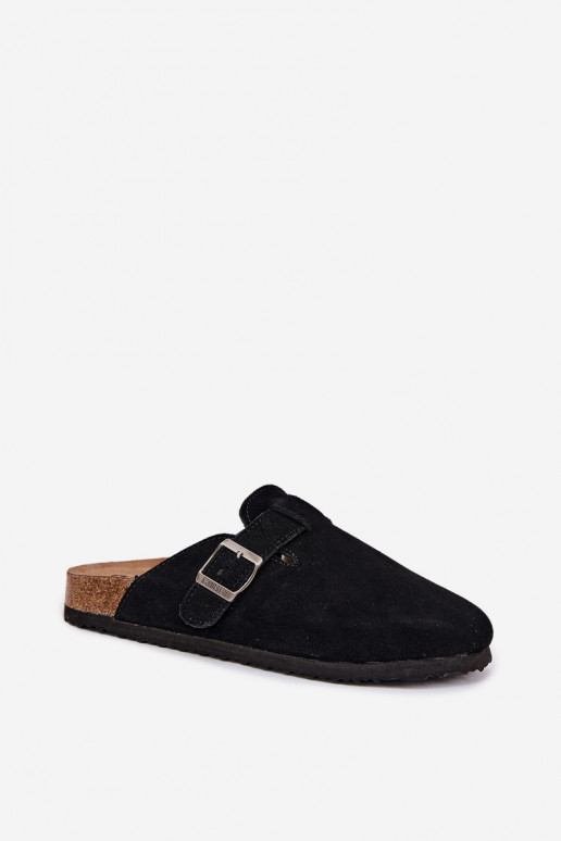 zamšādas čības   ar sprādzēm Big Star RR274A384 Melns zamšādas čības   ar sprādzēm Big Star RR274A384 Melns