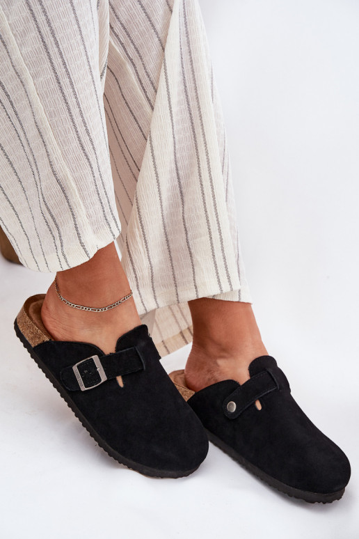 zamšādas čības   ar sprādzēm Big Star RR274A384 Melns zamšādas čības   ar sprādzēm Big Star RR274A384 Melns