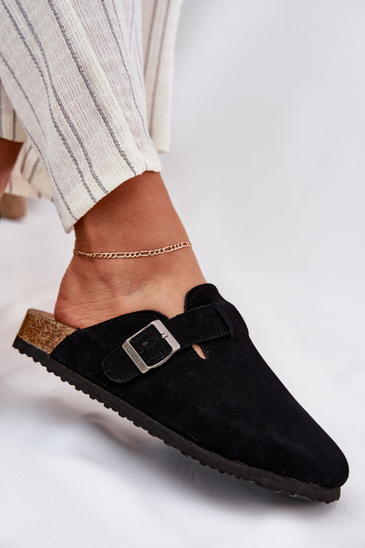 zamšādas čības   ar sprādzēm Big Star RR274A384 Melns zamšādas čības   ar sprādzēm Big Star RR274A384 Melns