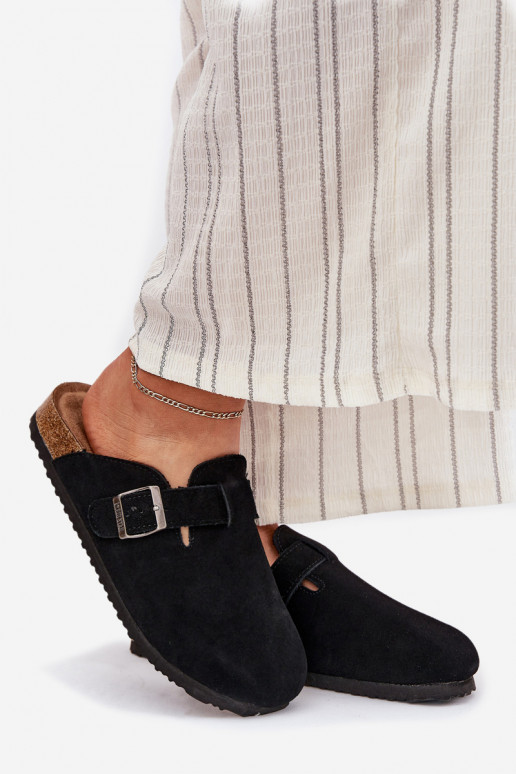 zamšādas čības   ar sprādzēm Big Star RR274A384 Melns zamšādas čības   ar sprādzēm Big Star RR274A384 Melns