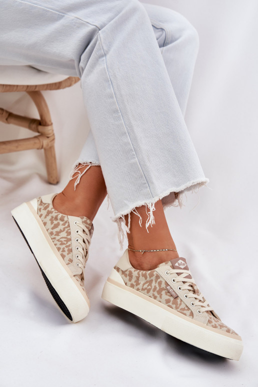 sieviešu puszābaki ar leoparda kažokādas rakstu Lee Cooper LCW-25-02-3330L smilšu krāsas  sieviešu puszābaki ar leoparda kažokādas rakstu Lee Cooper LCW-25-02-3330L smilšu krāsas