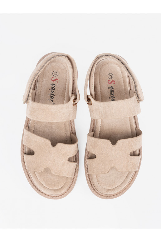 sandales  ar platformu z wycięciami