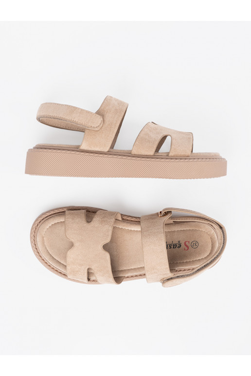 sandales  ar platformu z wycięciami