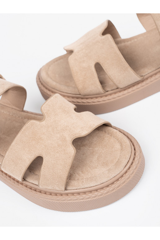 sandales  ar platformu z wycięciami