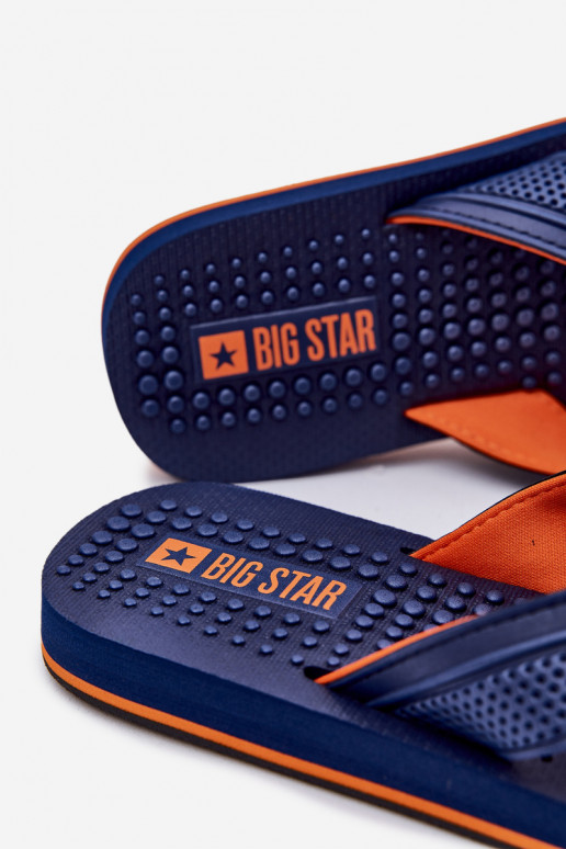 Čības modernas iešļūcenes Big Star RR174437 tumši zilas krāsas  Čības modernas iešļūcenes Big Star RR174437 tumši zilas krāsas