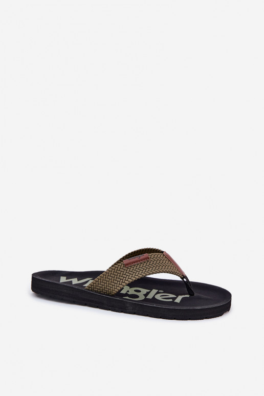 Čības modernas iešļūcenes  WRANGLER ZANE FLIPFLOP MEN LOW 20251044.20251044.57B Zaļas krāsas
