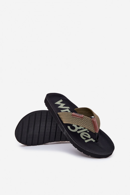 Čības modernas iešļūcenes  WRANGLER ZANE FLIPFLOP MEN LOW 20251044.20251044.57B Zaļas krāsas