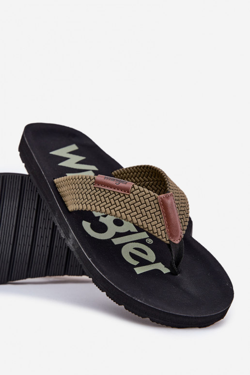 Čības modernas iešļūcenes  WRANGLER ZANE FLIPFLOP MEN LOW 20251044.20251044.57B Zaļas krāsas