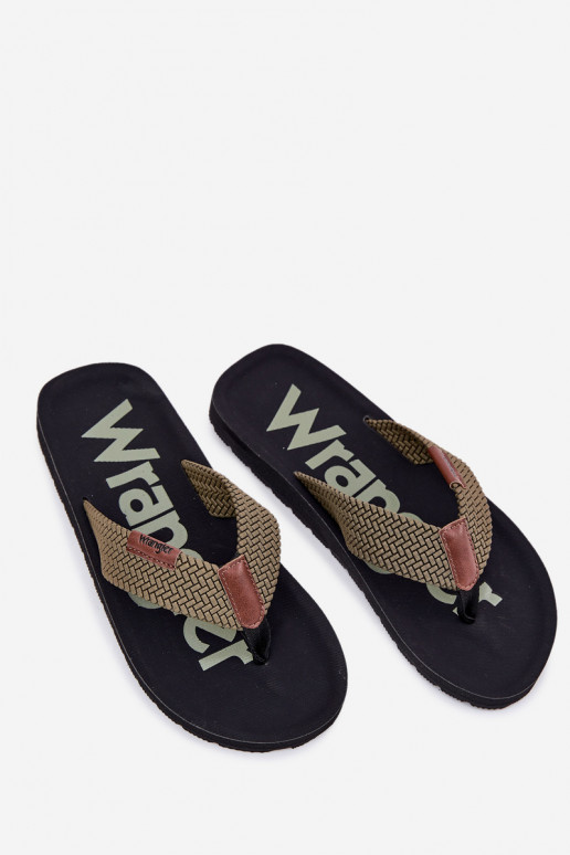 Čības modernas iešļūcenes  WRANGLER ZANE FLIPFLOP MEN LOW 20251044.20251044.57B Zaļas krāsas