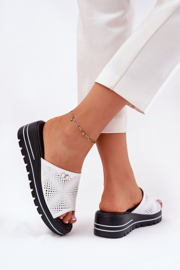 Čibas no dabīgas ādas   Vinceza 41477 baltas krāsas 2