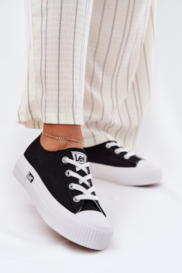 sieviešu puszābaki ar platformu LEE ISLA C WOMEN LOW 50251001 Melns