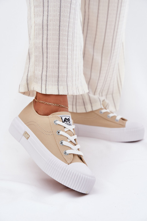 sieviešu puszābaki ar platformu LEE ISLA C WOMEN LOW 50251001 smilšu krāsas sieviešu puszābaki ar platformu LEE ISLA C WOMEN LOW 50251001 smilšu krāsas
